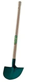 Leborgne 005291 Pelle ronde tôle 29 cm avec manche en Bois