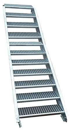 Srm-Design Hundestreppe, Silber, Legierter Stahl, Tiertreppe, ANIMAL_STAIR, 70cm Breite, 165-220cm Höhe