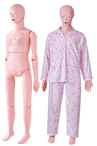 VEVOR Nursing Training Manikin, Female Life Size Demonstration Human Manikin for Nursing Training, Multifunctional Education Teaching Model Supplies, PVC Anatomical Mannequin Body Care Simulator Model