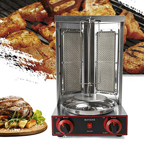 Barbacoa de 3000 W con 2 quemadores de gas Kebap, barbacoa de mesa, Döner Kebab Machine