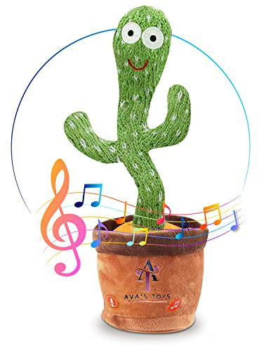 Ava's Toys Cactus Dansant - Giocattoli per bambini - Giocattoli di peluche cactus canto - Ripeti ciò che dici cactus parlando