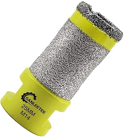 Broca Fresado Diamante 25mm Sierra Perforadora Taladrado y Rectificado para Porcelánico Cerámica Granito Mármol Piedra Artificial M14 Rosca SANLEETEK