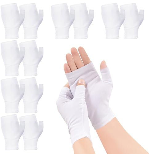 6 Paar Fingerlose Ekzem Handschuhe,Weiße Baumwollhandschuhe Neurodermitis Medizinische Feuchtigkeitsspendende Handschuhe Wiederverwendbare Touchscreen Lotion Handschuhe für trockene Hände schlafen