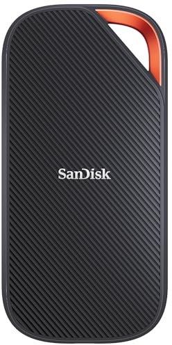 SanDisk Extreme PRO mit USB4 4 TB (portable SSD, bis zu 3.800 MB/s Lesegeschwindigkeit, robustes Design mit IP65, kompatibel mit USB-C & Thunderbolt, Silikonhülle & Aluminiumgehäuse)