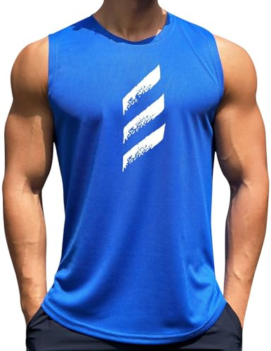Canottiera Palestra Uomo,Canottiera da uomo semplice Estiva Canottiere Stringer Traspiranti E Confortevoli Tank Top Cotone Spalla Larga Aderente Girocollo Leggero Maglietta Smanicata Estivo Gym Smanic
