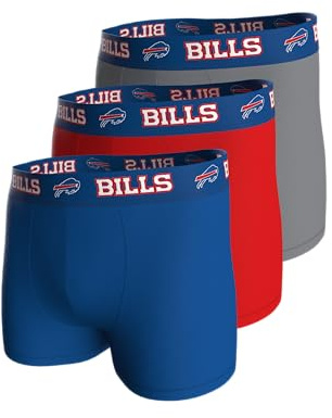 NFL Homme 3pk Bills Boxer Shorts, Multicolore, XL EU