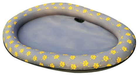 Chaise longue de bassin pour animaux de compagnie – Tapis de bain flottant, île gonflable pour animaux | Jouet flottant doux pour le confort des chiens, radeau de plage portable avec poignées pour le