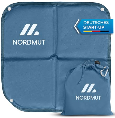 NORDMUT® Leichtes Sitzkissen Outdoor faltbar - Komfortable Sitzunterlage Outdoor - Wasserdichtes Sitzkissen mit zuverlässigen Schutz vor Kälte & Schmutz für Camping, Wandern oder Stadion