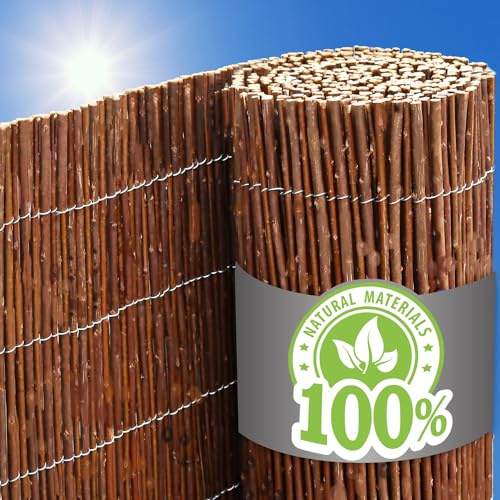 urfence La Tua Oasi: 80x600 Frangivista Balcone in Vimini - Pannello Recinzione Giardino - Canne di Salice - Frangivento Ombreggiante Frangisole per Esterni Copri Ringhiera Balcone Tettoia per Esterno