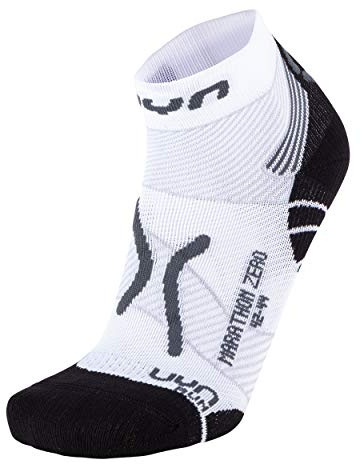 UYN Herren Marathon Zero Runningsocken Socke, White/Grey, 47 EU