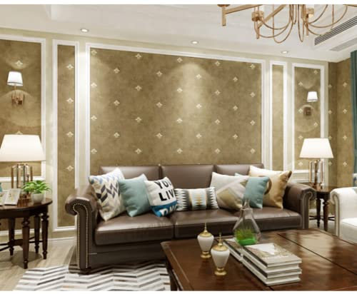 SAIMEYI Papel pintado no tejido azul verde amarillo, papel tapiz 3D con motivos florales. 9,5 mm x 0,53 M/rollo de papel tapiz de estilo vintage para dormitorio, salón, hotel, cocina, fondo de TV