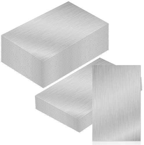Therwen Blinkendes Aluminiumblechdach, 12,7 x 17,8 cm, für Schuppen, wetterfeste Dachbereiche um Schornsteine oder Dachfenster (Silber), 80 Stück