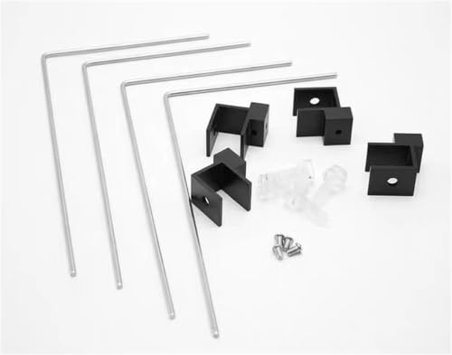 Honfitat Lot De 4 Supports D'Aquarium En Acier Inoxydable Pour Lampe À Haute Lumière Led