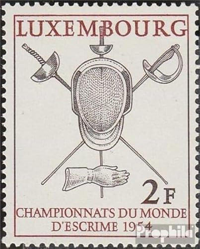 Prophila Collection Luxemburg 523 (kompl.Ausg.) mit Falz 1954 Fecht-WM (Briefmarken für Sammler) Kampfsport (Boxen/Fechten/Ringen/Karate …)