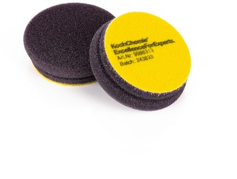 Koch-Chemie - Fine Cut Pad V2 - Medium Abrasive Sponge for Removing Moderate Weathering & Scratches; Long-Lasting Compression Hardness; Contours Easily (76mm x 23mm)