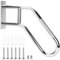 Handlauf Treppe, Handläufe Stiegengeländer für Edelstahl Geländer Innen Außen, U-förmiger Treppenhandlauf 60cm, Handlaufhalter Edelstahl, Wasserdicht, Geländer Treppengeländer Silber