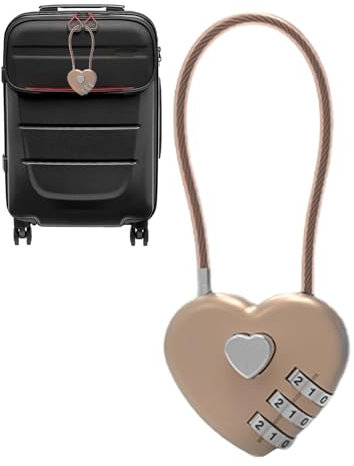 Cadenas En Forme De Coeur, Cadenas De Bagages À Combinaison, Cadenas À Câble De Fil D'Acier, Cadenas À Combinaison Avec Code À 3 Chiffres, Outil De Protection De Sécurité F