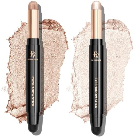 FV Ombretto Crema Duo Pack, Lunga Tenuta Impermeabile, Alta Pigmentazione Ombretto in Crema, Finish Luminoso, Champagne & Pearl Shimmer