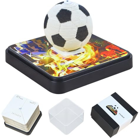 AVCXEC 3D Calendar Tear Off 2026, 3D Notepad, 2026 3D Table Calendar, 3D Memo Pad Calendar, Creative Desk Calendar Paper Art, Desk Decoration (Football)