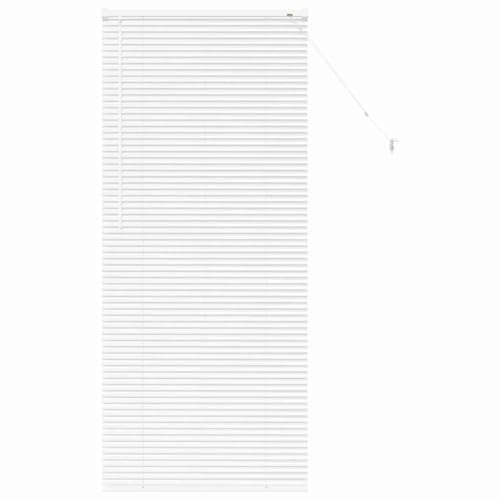vidaXL Stores vénitiens Blanc 175 x 75 cm Aluminium, Stores en Aluminium rectangulaires Modernes, Ajustables, pour fenêtre, contrôle de la lumière et intimité à la Maison