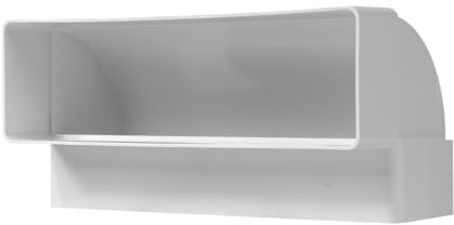 Repa Market 90° canale piatto 204 x 60 mm – connettore verticale rettangolare per tubo di plastica ABS connettore per riscaldamento, raffreddamento, canale piatto, condotto di ventilazione, connettore