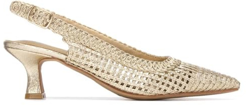 XTI - Zapatos de Salón Mujer Oro - Calzado Cómodo y Versátil - Moda Casual - Modelo 14543202 (Talla 38)