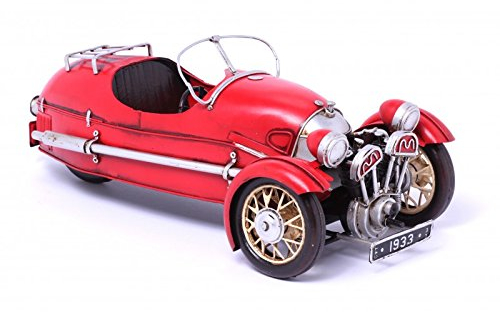 Blechmodell Morgan Wheeler 3-Rad 1933, Länge x Breite x Höhe : 34 x 15 x 10 cm