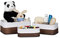 Relaxdays Aufbewahrungskorb 3er Set, Stoffbezug, Bambus, rechteckig, Bad, Accessoires, Spielzeug, Allzweckkorb, braun, 20 x 30 x 13 cm