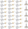 Ziyofinn 40Pcs Mirror Screws Mirror Screws with Decorative Cap Cover Nails for Mirror Tables Bath Plates Wardrobes Glass Signs Stainless Steel Mirror Nails Brass Chrome Mirror Nails