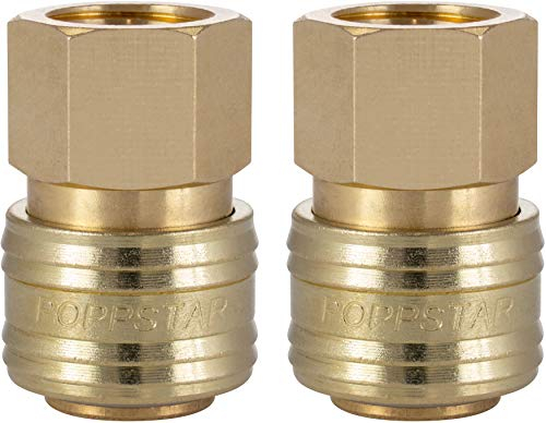Poppstar 2x Raccord rapide pour air comprimé DN 7,2 avec filetage intérieur de 3/8 pouce pour le raccordement de l'air comprimé