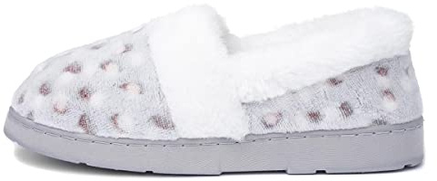 The Slipper Company Womens Snow Leopard Full - Size 6 UK - Grey