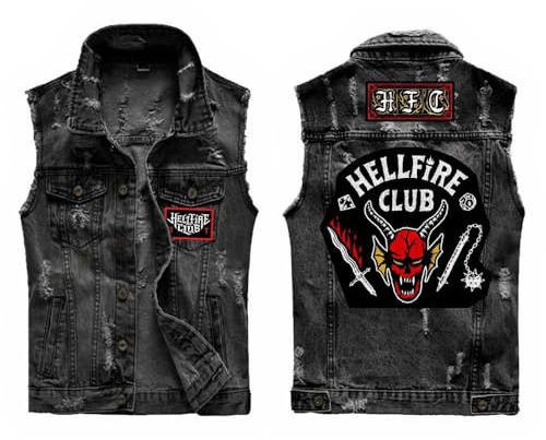 Stranger Things 4 jeansväst – Hellfire S ny fanseller, svart, S