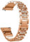 Blueshaweu 18mm 20mm 22mm Bracelet,bracelet en acier inoxydable strass,Courroie en métal avec raccords de rechange réglables hommes et aux femmes (22mm, Or rose)