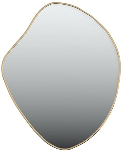 vidaXL Wandspiegel Flurspiegel Spiegel Badspiegel Hängespiegel Dekospiegel Schminkspiegel Kosmetikspiegel Wohnzimmer Golden 60x50cm