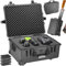 TecTake® Valise à roulettes avec Protection en Mousse pour Appareil Photo, caméra & Accessoires ou Outils, Boite étanche, avec œillets pour Cadenas, Résistante aux Chocs, poussière & Eau