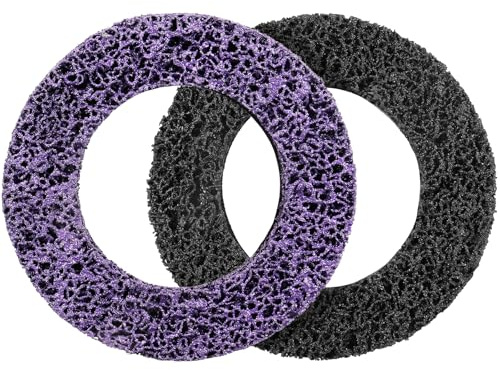 Shineboc Discos Abrasivos, 150 Mm De Juego De Limpieza Gruesa, 2 Piezas De Disco Abrasivo De Rueda De Tira De Polietileno, Eliminación De Pintura Y óxido De Nailon Para Amoladoras Angulares