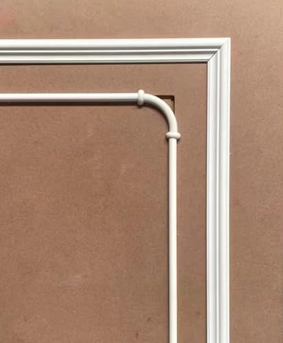 Wandzierleiste, flexibel, abziehen und aufkleben, Türleisten, Stuhlschienenverkleidung, Eckleiste, Dekorlinien für Wand, Boden, Decke, Spiegel, Schranktür, 1,5 cm x 3 m, Weiß