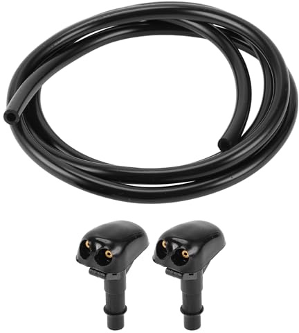 INFINAUTO Boquilla De Lavado De Parabrisas Boquillas De Pulverización De Parabrisas Delanteras Chorro De Lavado Con Manguera De Fluido No.61601384859 Para Mitsubishi Lancer Negro