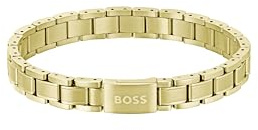 BOSS Jewelry Pulsera de Eslabones para Hombre Colección METAL LINK ESSENTIAL en Oro Amarillo Claro - 1580711