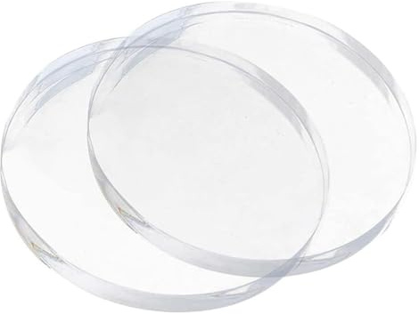 Rund akrylskiva, 2 st. genomskinliga runda akrylskivor, tjocklek 5 mm, rund plastplatta, idealisk for displaydesign och gör-det-själv-projekt(Diameter 110mm)