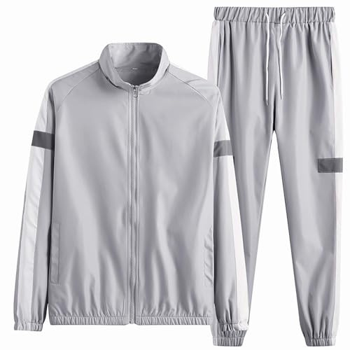 Combinaison de sport ample pour homme, confortable, tenue de sport, jogging, remise en forme, respirant, sweat-shirts et pantalons avec poches à manches longues, combinaisons de gymnastique légère