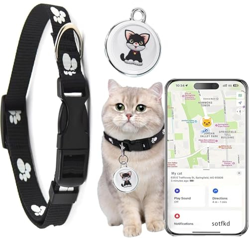 Cat Tracke Collar-Cat GPS Tracker-GPS Tracker for Cats-Pet Tracker| Android and iOS Universal | No Monthly Fee | Waterproof | Works with Any Collar