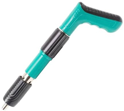 Utensile manuale for rivettatura con pistola sparachiodi in acciaio for il fissaggio a parete, lavorazione dei metalli, installazione a soffitto e a in cemento wireless(Green)