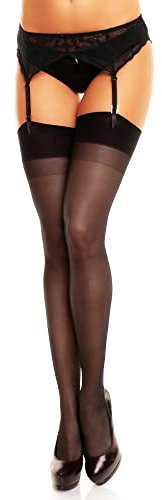 GLAMORY Damen Strapsstrümpfe Perfect 20 DEN, Schwarz (Schwarz), X-Large (Herstellergröße: XL-(48-50))