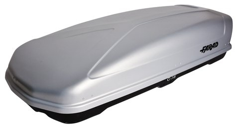 Farad Koral Dachbox 480L grau - Doppelter Seitenöffner, TÜV-GS Zulassung, 5 Jahre Garantie - 3-Punkt-Zentralverriegelung mit Sicherheitsschlüssel