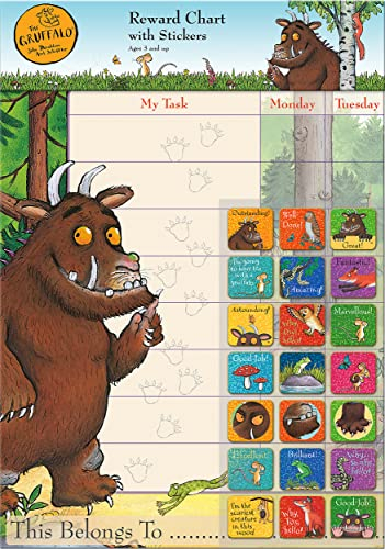 Paper Projects 01.70.30.016 Grüffelo-Belohnungstafel und glitzernde Aufkleber, 29.7cm x 21cm