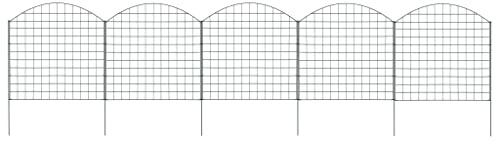 vidaXL Juego de Vallas Arqueadas para Estanque Paneles Cercado Cercas Barrera Cercado Barrera para Patio Jardin Delantero Frontera Verde 77.5x78.5cm