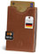 W4LLET® Kartenetui Herren, Glattleder Braun | Echtleder, Premium RFID Schutz | Handgefertigt in Deutschland | Ultra dünn, Slim Wallet