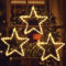 Elktry Weihnachtsdeko mit 3 Metall Sterne, 135 LED Weihnachtsstern Beleuchtung Innen Batterie Warmweiß 8 Modi Timer Wasserdicht Fensterdeko Stern Außen für Fenster Kinderzimmer Weihnachtsbaum Balkon