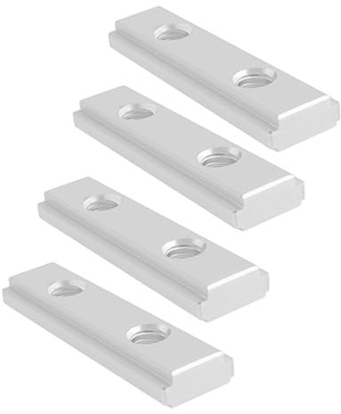 YINETTECH 4 Piezas Tuercas con Ranura en T M6 Deslizador de Riel Guía de Ranura Doble de 50x6mm Deslizador de Riel Guía con Ranura en T para Sierra de Banco Taladro de Banco Sierra de Cinta